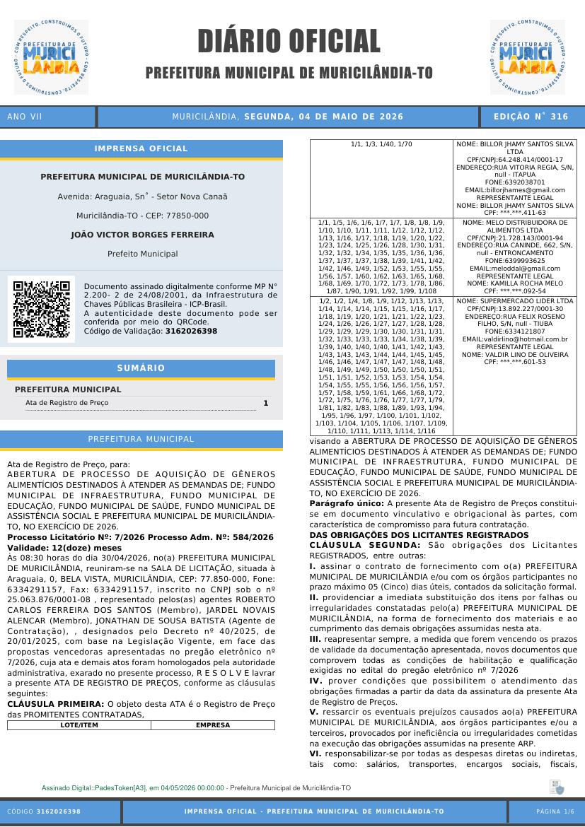 Capa da edição
