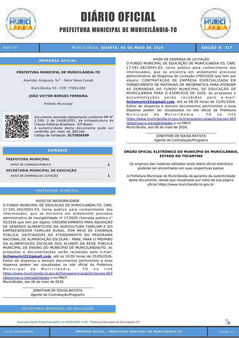 Capa da edição