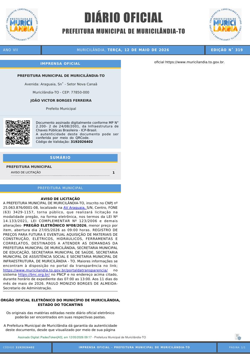 Capa da edição