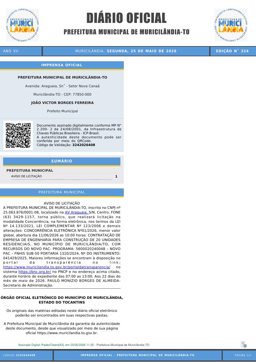 Capa da edição