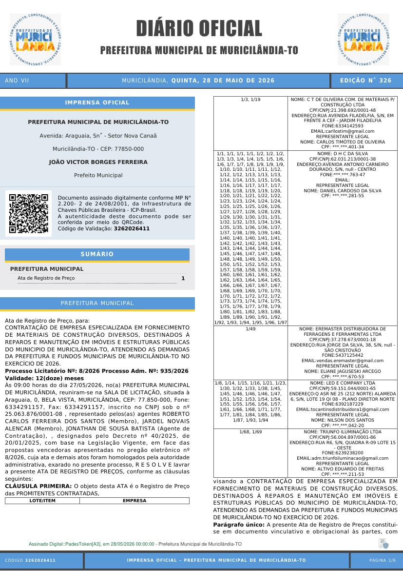 Capa da edição
