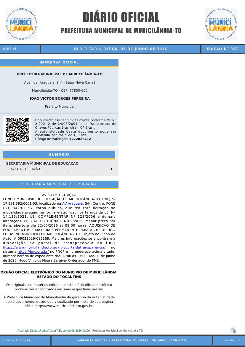 Capa da edição