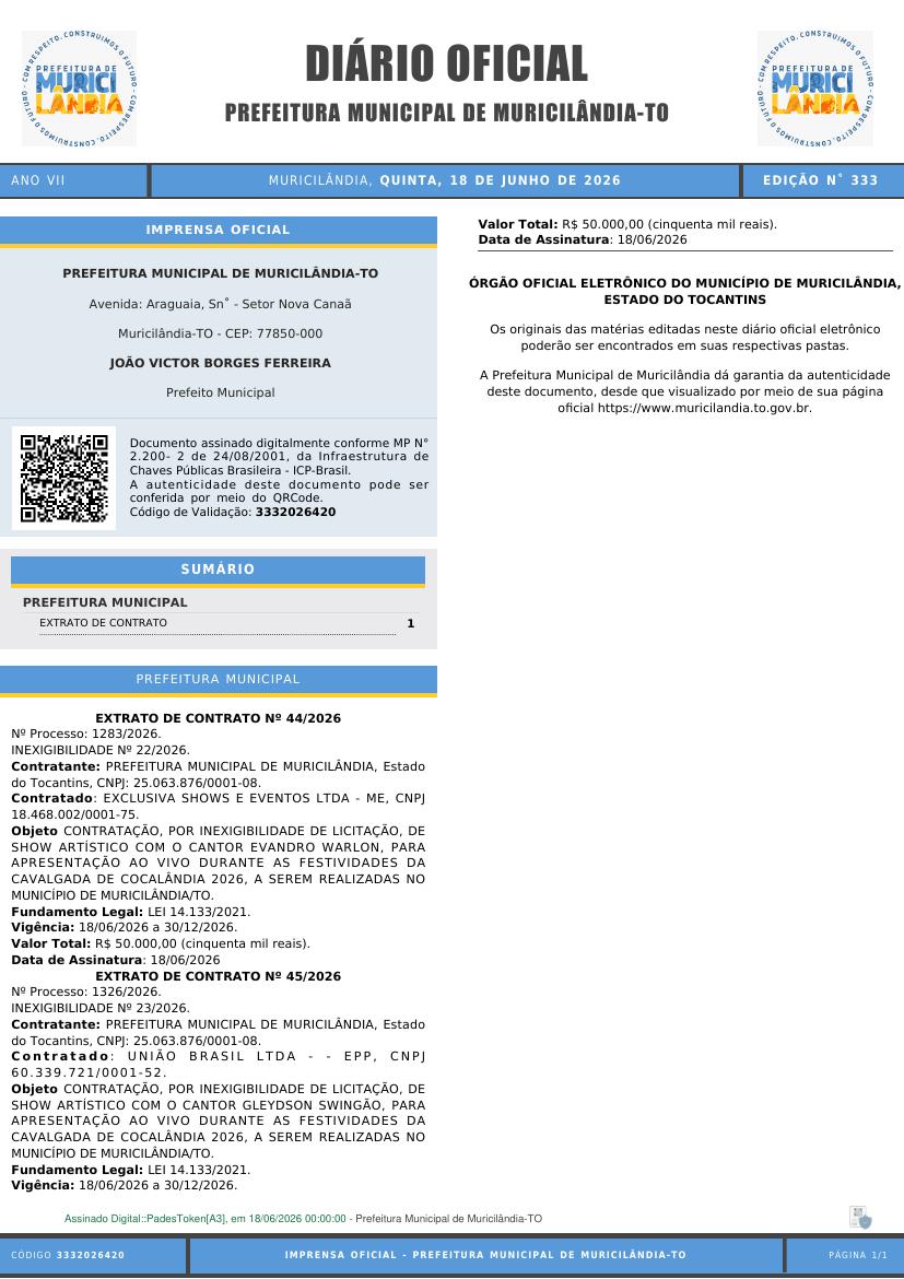 Capa da edição