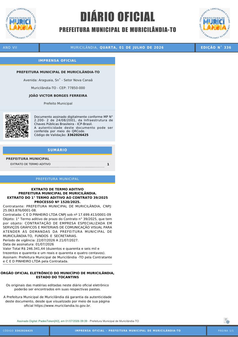 Capa da edição